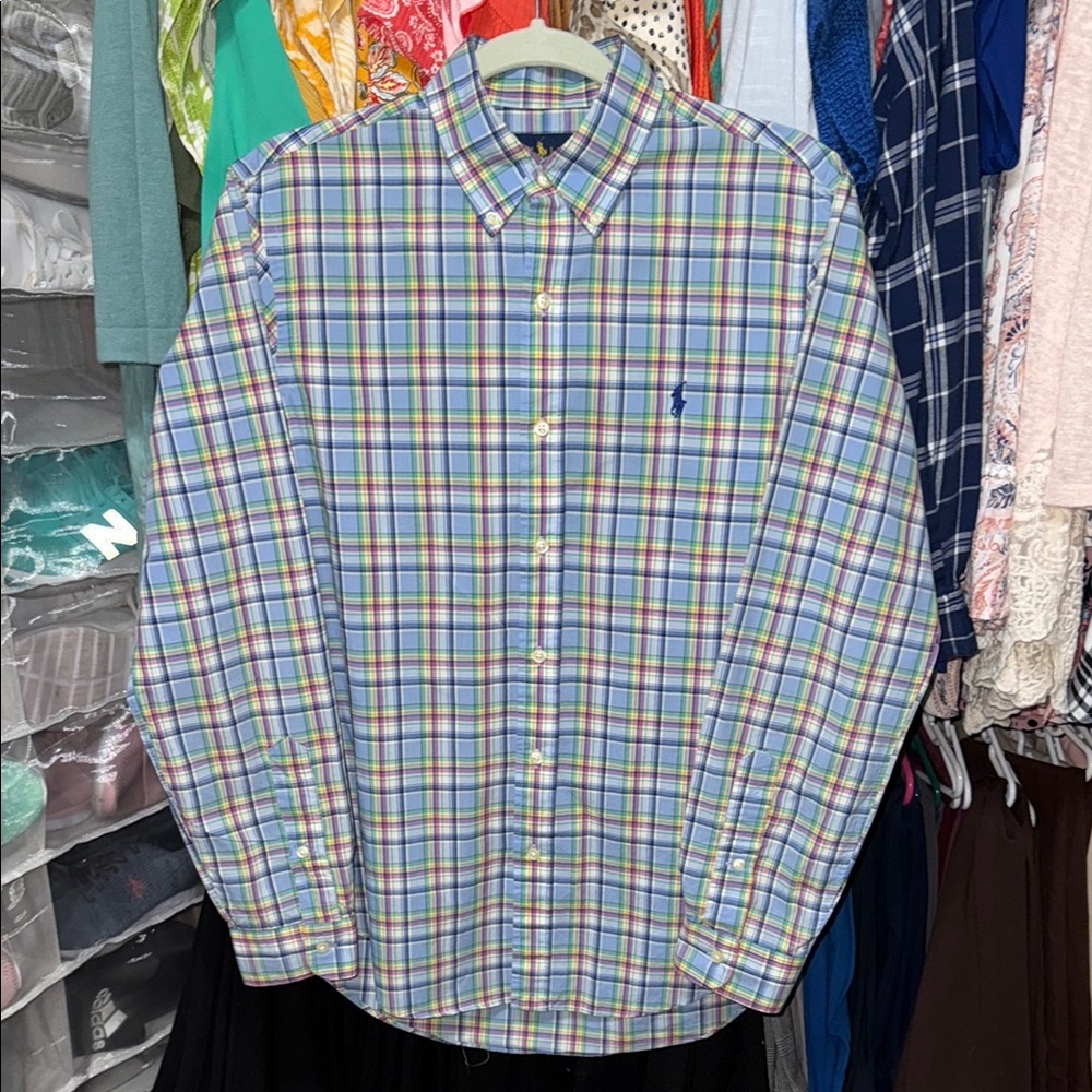 Polo by Ralph Lauren Men's Multicolor Plaid Shirt Size Small